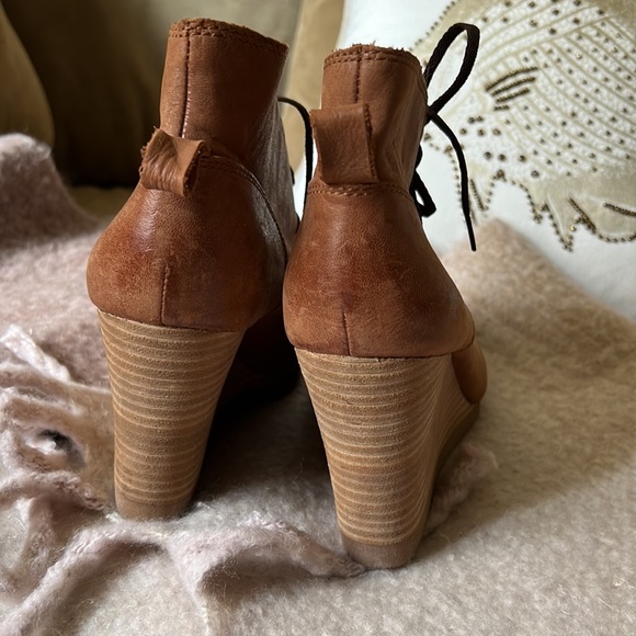 Lucky Brand lace up wedge booties. - Picture 7 of 15